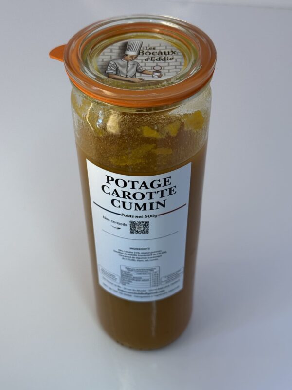 Potage carotte cumin - Goûtu Eddie Terrier 59270 Bailleul