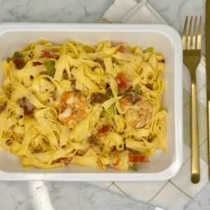4057 pâtes aux gambas et chorizo