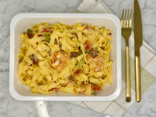 4057 pâtes aux gambas et chorizo