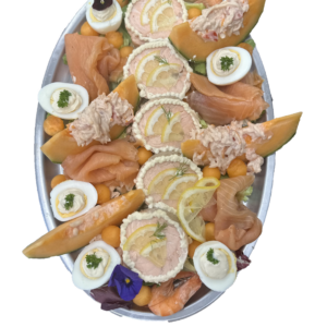 1329 Plateau médaillon de saumon melon océan