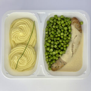 9503 Saucisse, purée et petits pois